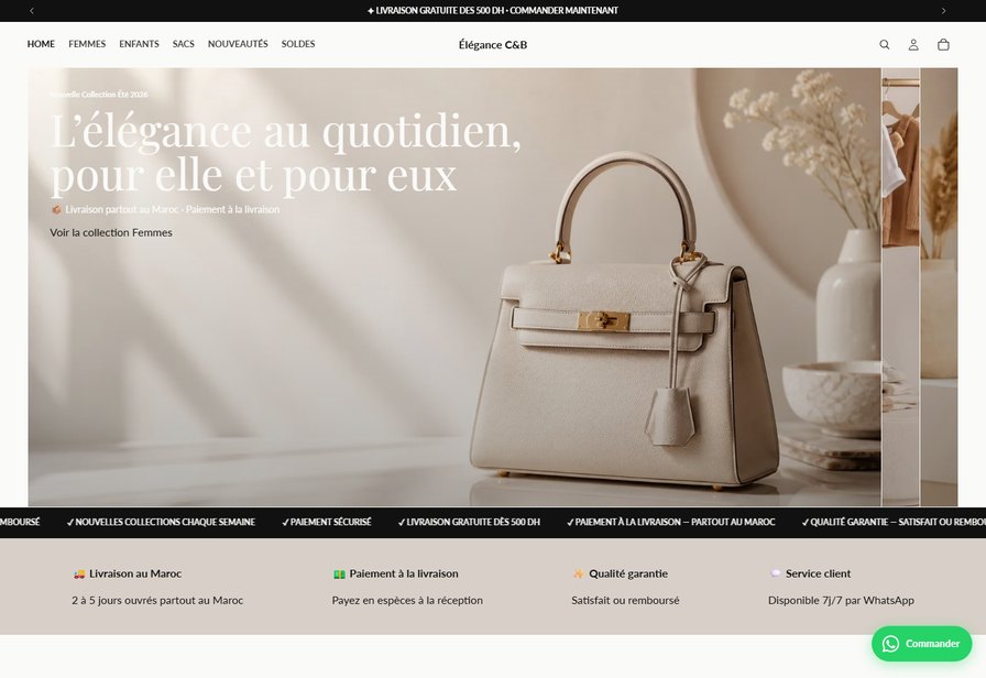 Elegance C&B storefront, cbelegance.com